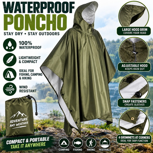 Wasserdichter regenponcho mit - regenponcho,