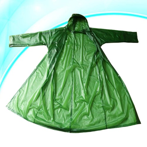 Green waterproof poncho - green,