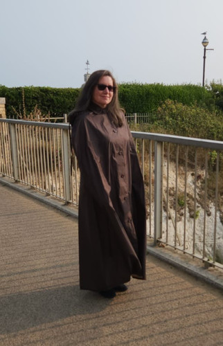 Braunes gummi regencape m l - braunes,