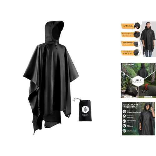 Opret regenponcho 1 - regenponcho, 3-in-1
